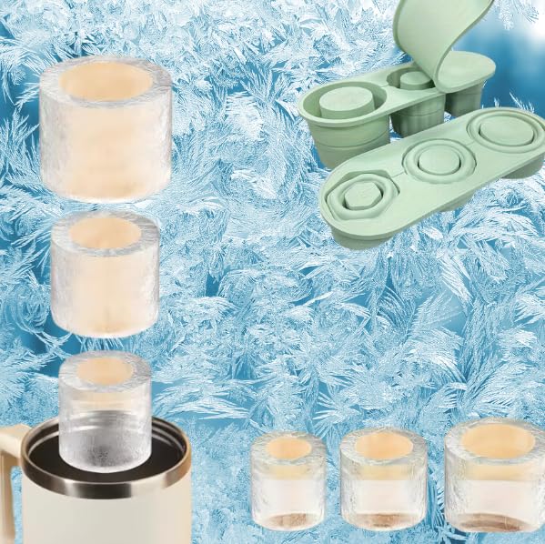 Eiswürfelform aus Silikon, stapelbar, faltbar, mit Deckel, BPA-frei, 2 Stück