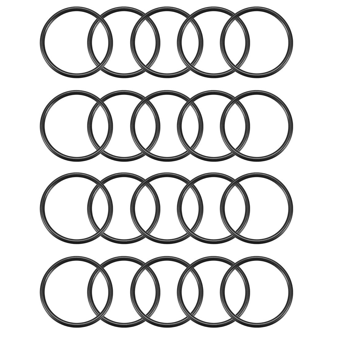 Sourcingmap Nitrile Rubber O-Rings 52mm OD 45mm ID 3.5mm Width, Metric Sealing Gasket, Pack of 20