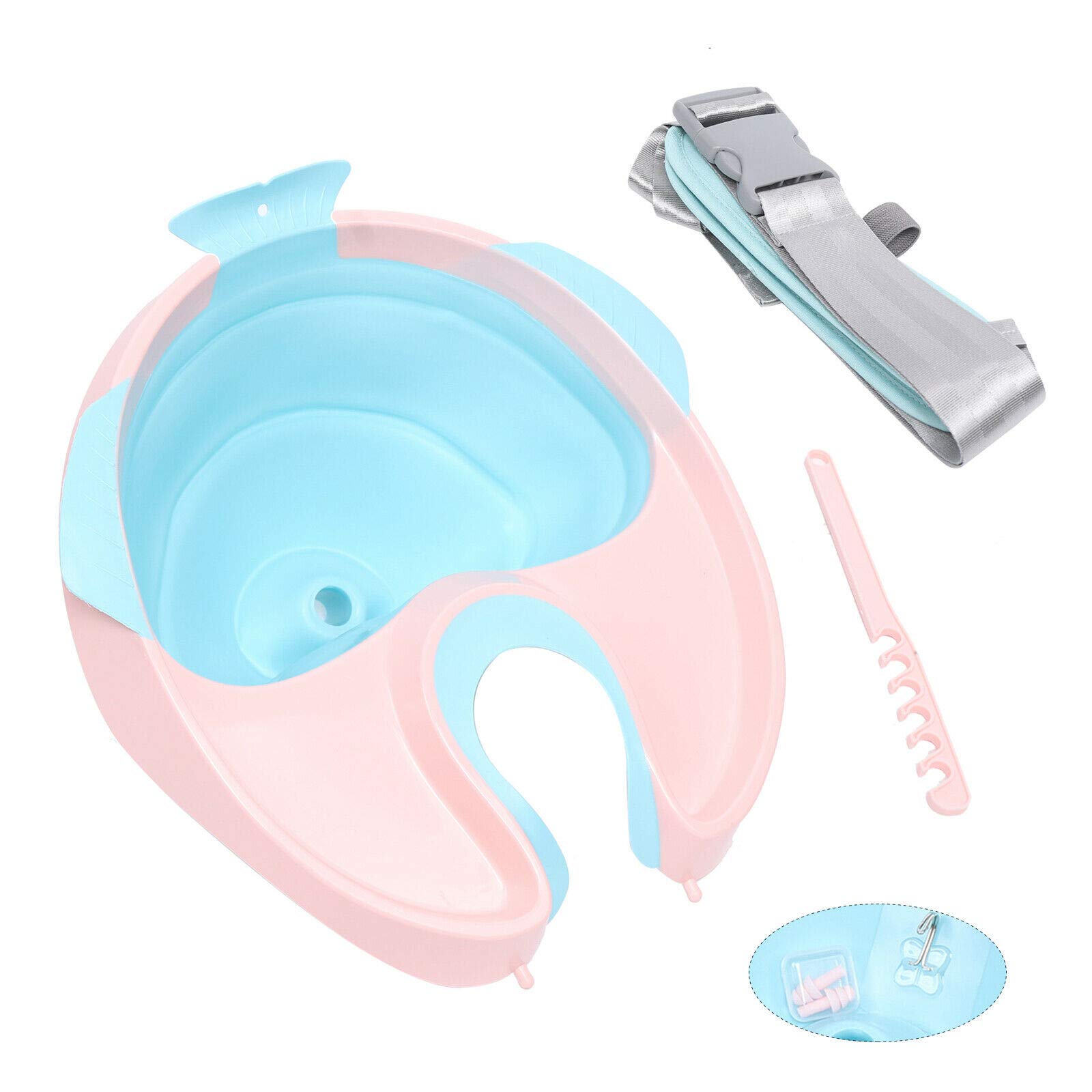 Lavabo portátil para el pelo, lavamanos para la cabeza, bandeja de lavado de pelo, lavamanos para personas posturadas, personas mayores, niños, silla de ruedas, 31 x 43 x 48 cm