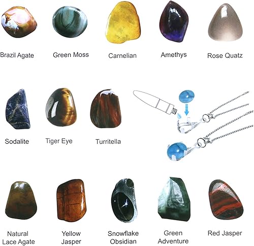 Miniatura 6 de Kit de vaso de roca - Convierte rocas ásperas en hermosas gemas con temporizador de 7 días, incluye 2 cinturones, bolsa de piedras ásperas, 4 etapas