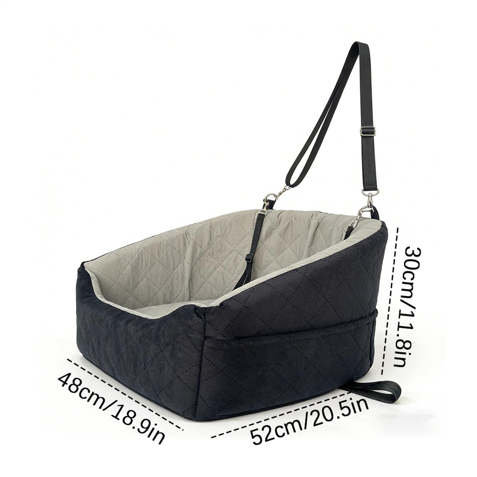 Asiento De Coche Para Mascotas Impermeable con Cinturón de Seguridad para | Confortable Elevador y Asiento de Viaje para Perro Para Cachorros y Gatos Pequeños y Medianos en SUV y