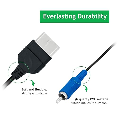 Miniatura 5 de Mcbazel Cable de audio y vídeo compuesto de componentes de TV de alta definición para Xbox original clásico