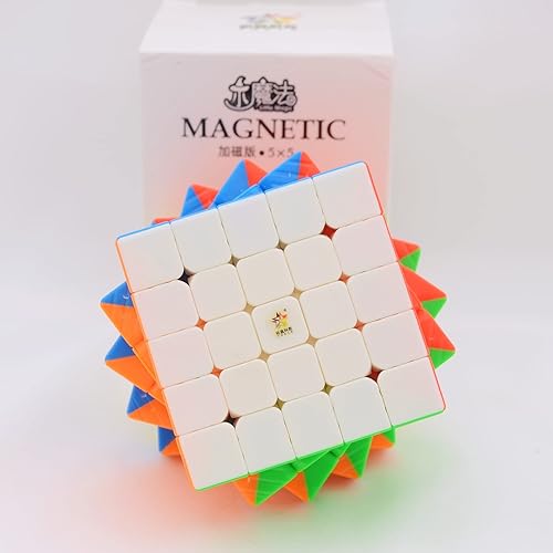 Bukefuno Yuxin Little Magic - Cubo magnético de velocidad mágico de 5 x 5 pulgadas, YuXin Little Magic M de 5 x 5 x 5 pulgadas, cubo mágico sin