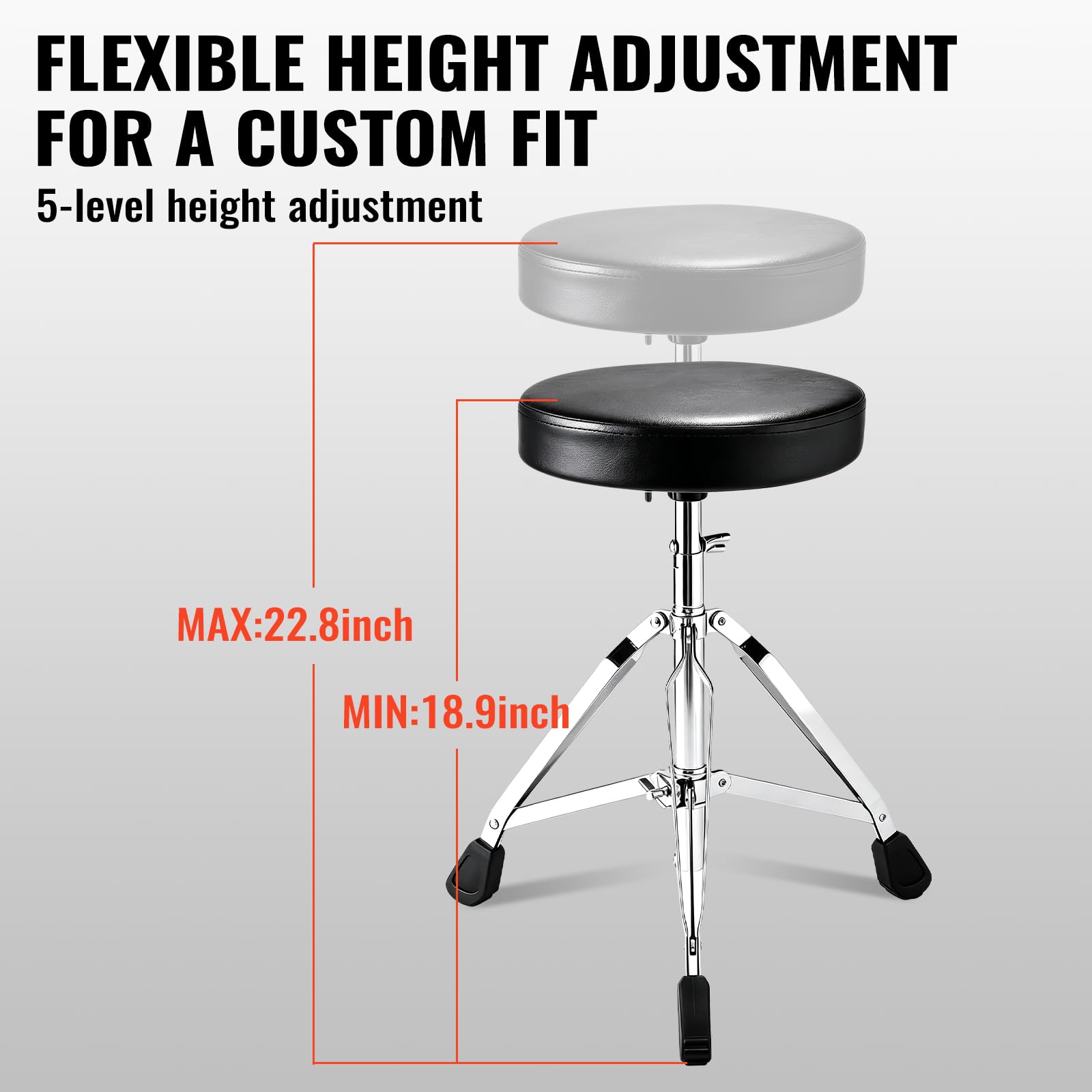 LeSage Tabouret de batterie pliable pour adulte avec pieds antidérapants
