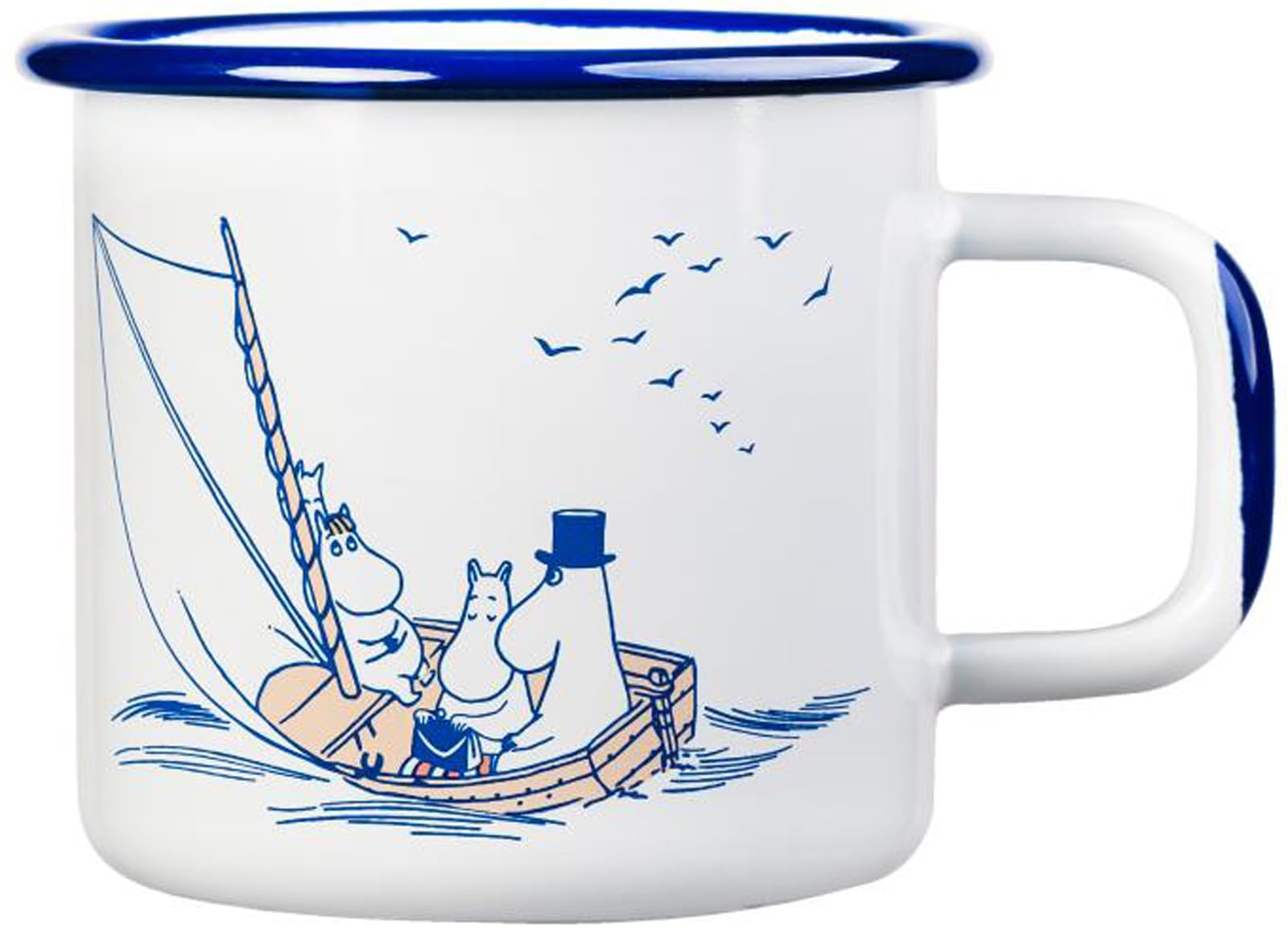 Moomin by Muurla, Enamel Mug, Sailors, White, 0.37L