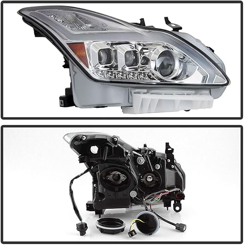 Miniatura 2 de Faros DRL de tubo de luz LED para Infiniti G37 G37X 08-15 Coupé - Coupé de 2 puertas no AFS HID - Lente cromadatransparente