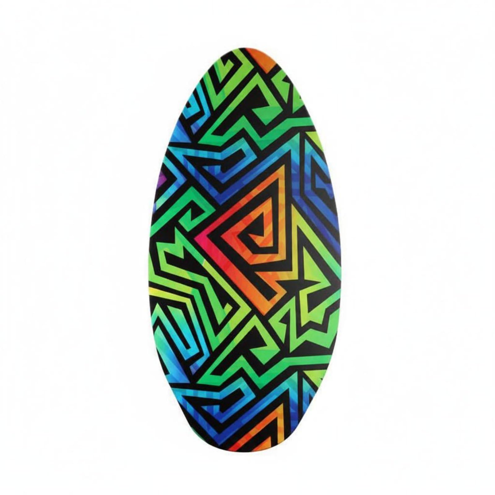 Skimboard Kinder Wellenbrett Strandbrett Poplarholz Oberfläche für Anfänger Freizeit Kinder Und Erwachsene Strandaktivitäten Outdoor-Spiel Training , Kaleidoskop , 41 Zoll 104x50x0.7CM
