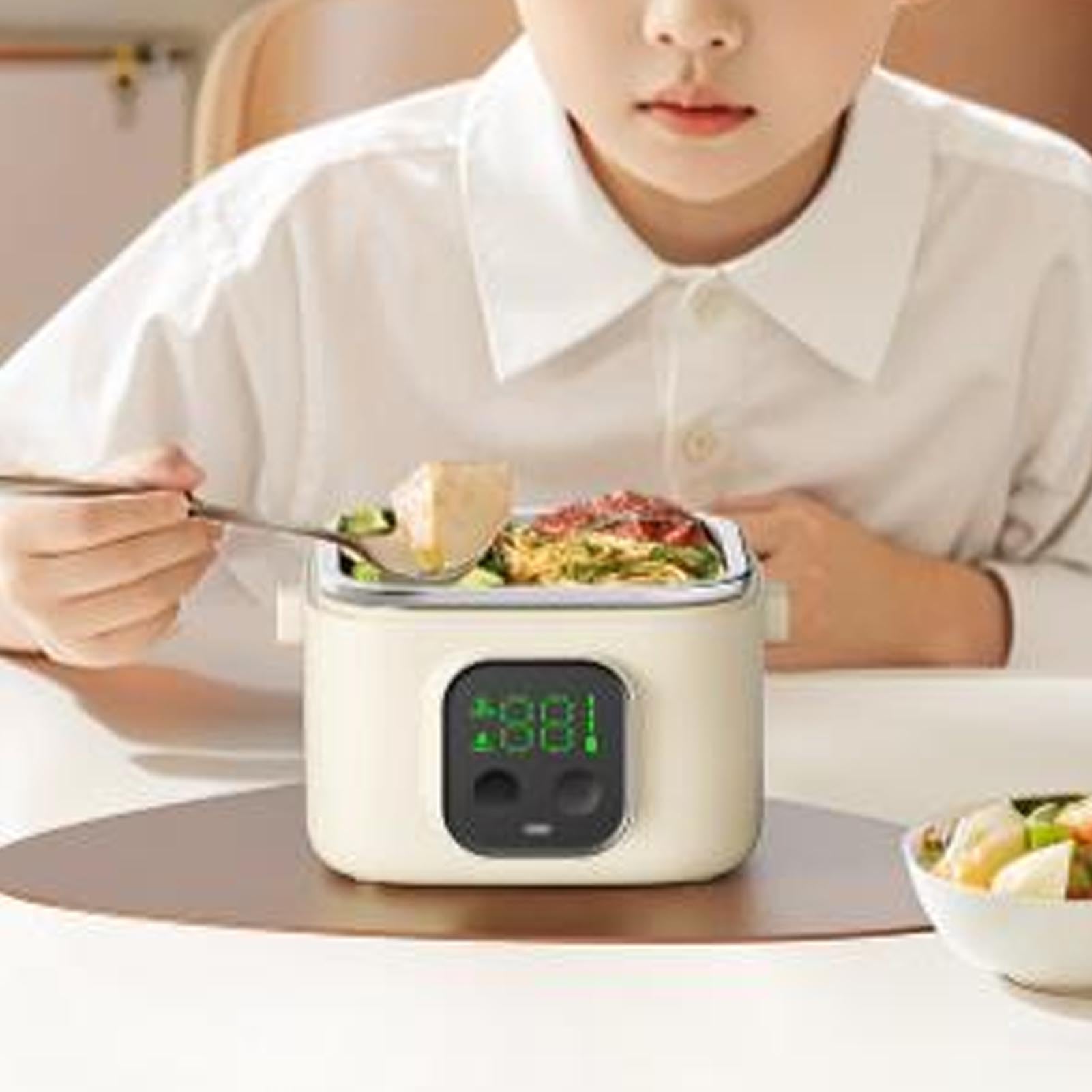 Fiambrera Eléctrica, 25W 500 Ml Calentador Alimentos Acero Inoxidable 304, Contenedor Portátil para Exteriores, Trabajo, Oficina, Camping, Viajes, para Niños Pequeños Niñas