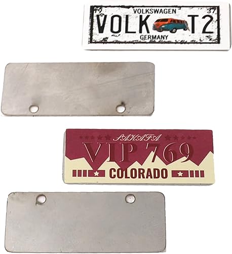 Miniatura 3 de Juego de 4 piezas de placa de metal a control remoto para automóvil de HIRCQOO Accesorios de decoración compatibles con Traxxas TRX-4 Tamiya CC01