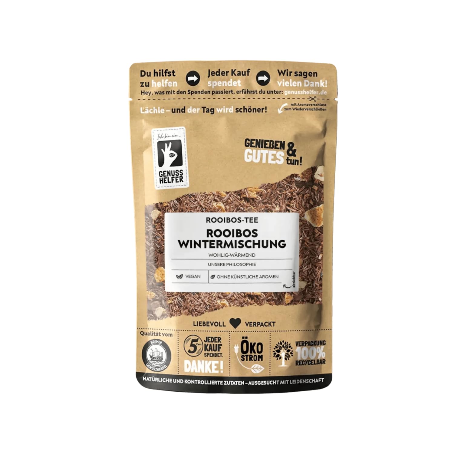 Bremer Gewürzhandel Rooibos-Tee Wintermischung, lose, ideal für gemütliche Momente oder eine entspannte Auszeit, 10 x 100g