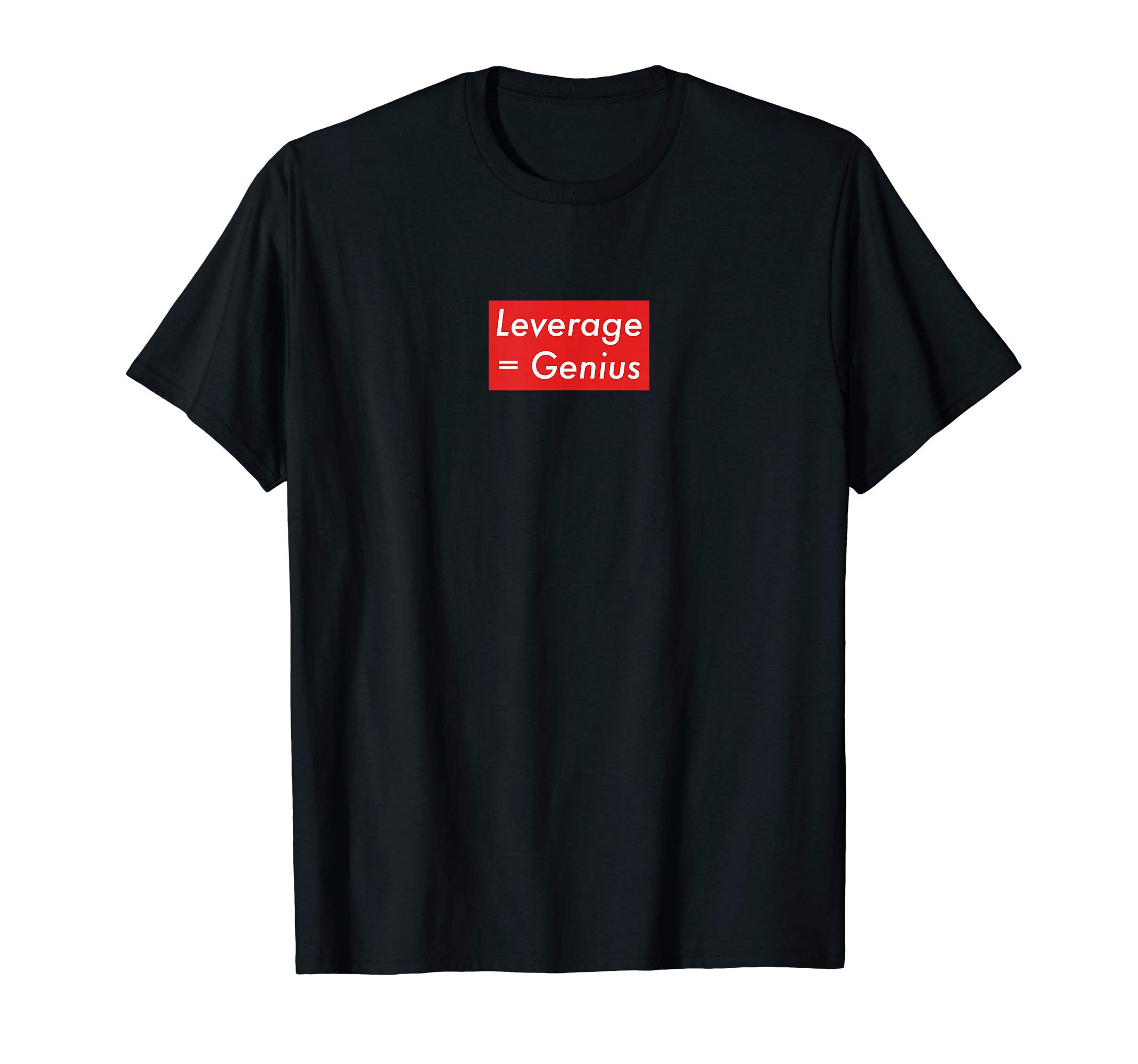 Finance Bro CapitalLeverage = Genius Box Logo (Bogo) T-Shirt