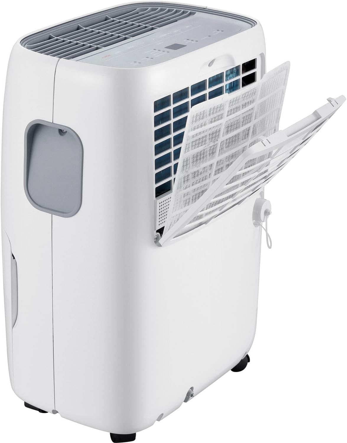 Whirlpool 40-Pint Portable Dehumidifier for Basement, Garage, and Living Room, 115V, Moisture Absorbers for Rooms up to 3000 Sq. Ft. with Auto-Shutoff, LED Display, and Timer in White