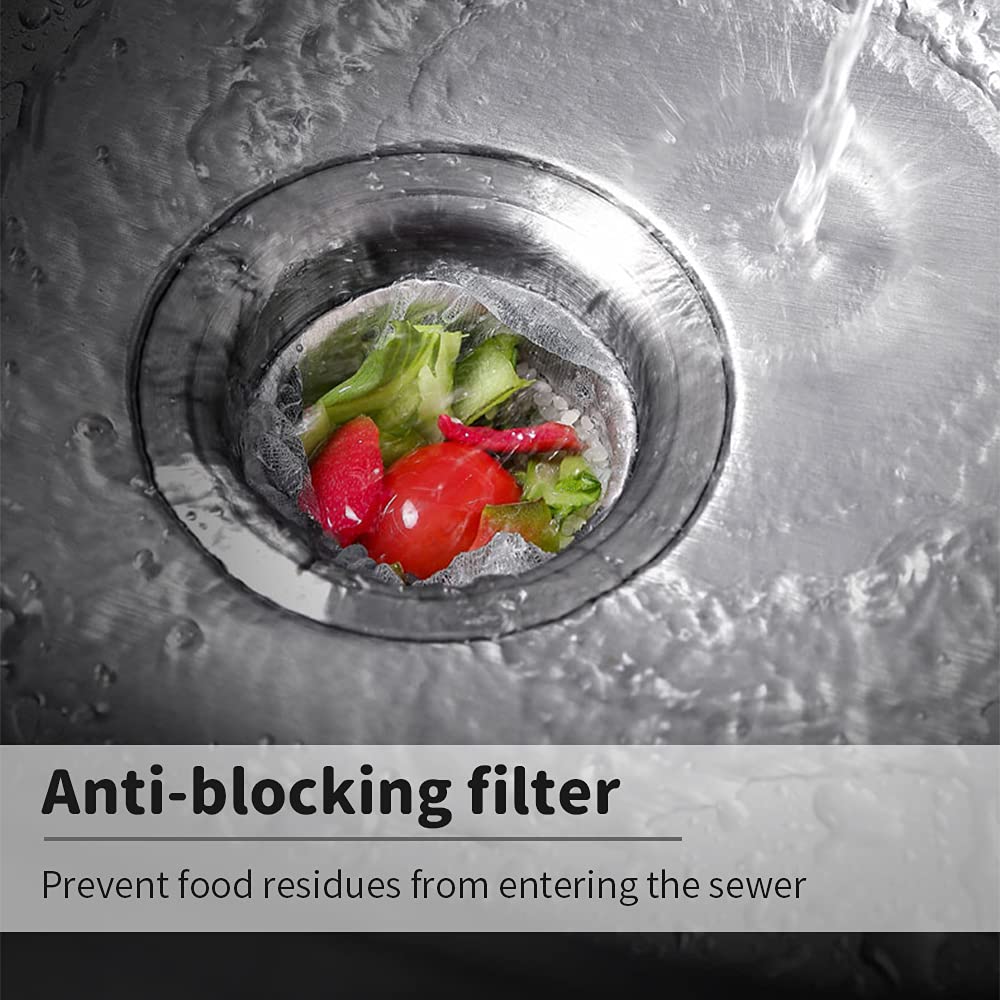 300 Pezzi Anti-intasamento Filtro Monouso per Lavello Cucina, Lavello Sacchetto Filtro Scarico
