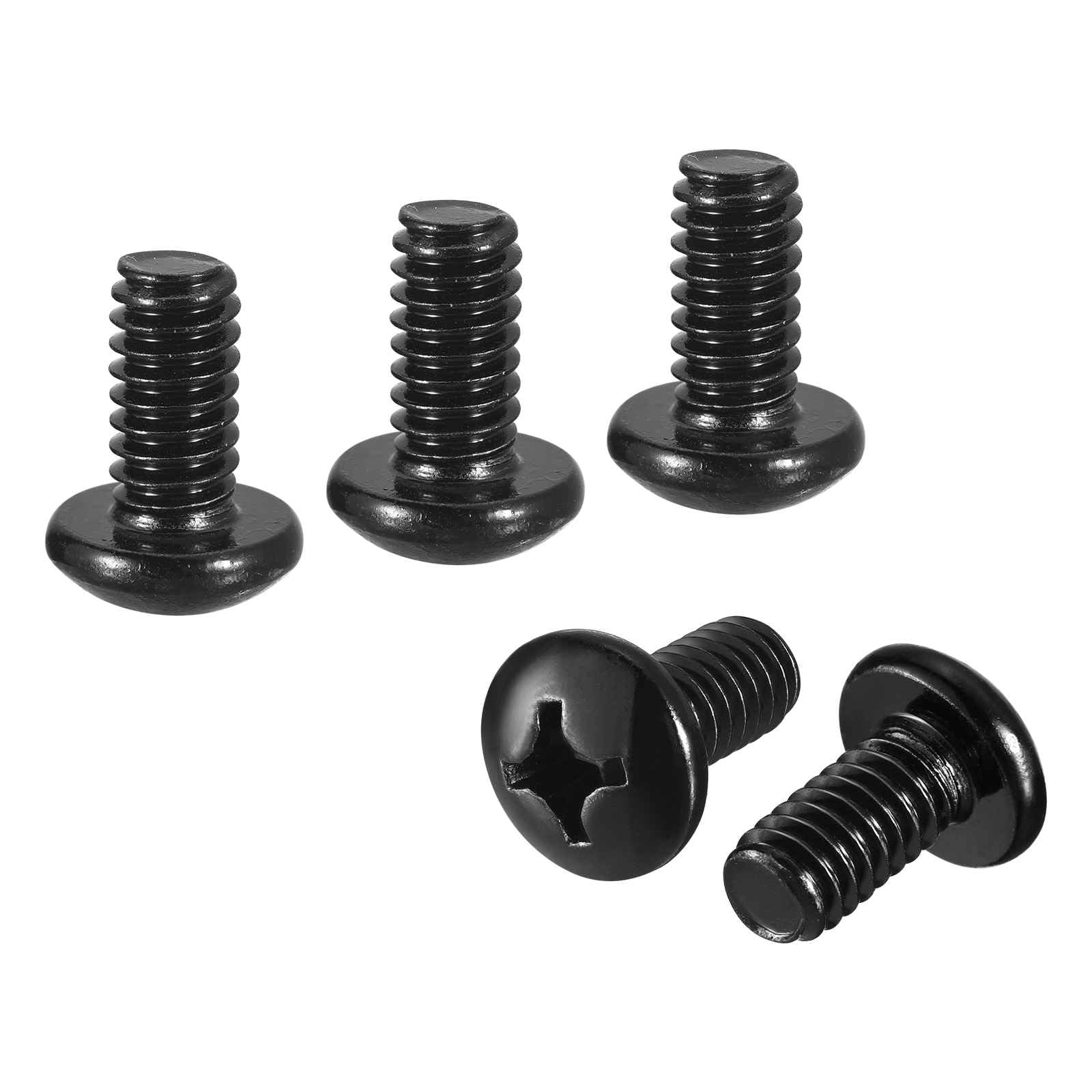DTGN #10-24x3/8" Pan Head Machine Screws - 50pcs - Good for Machinery - 304 Stainless Steel Phillips Machine Screws Bolts - Black — image 1