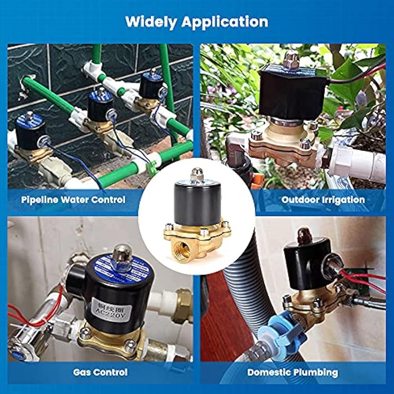 Brass Electric Solenoid Valve 110V 1/2In(inch) Pneumatic Air Normally Colsed for Water Gas Fuel Oil, 1/2In-110V 1/2"-110V 상세이미지 6