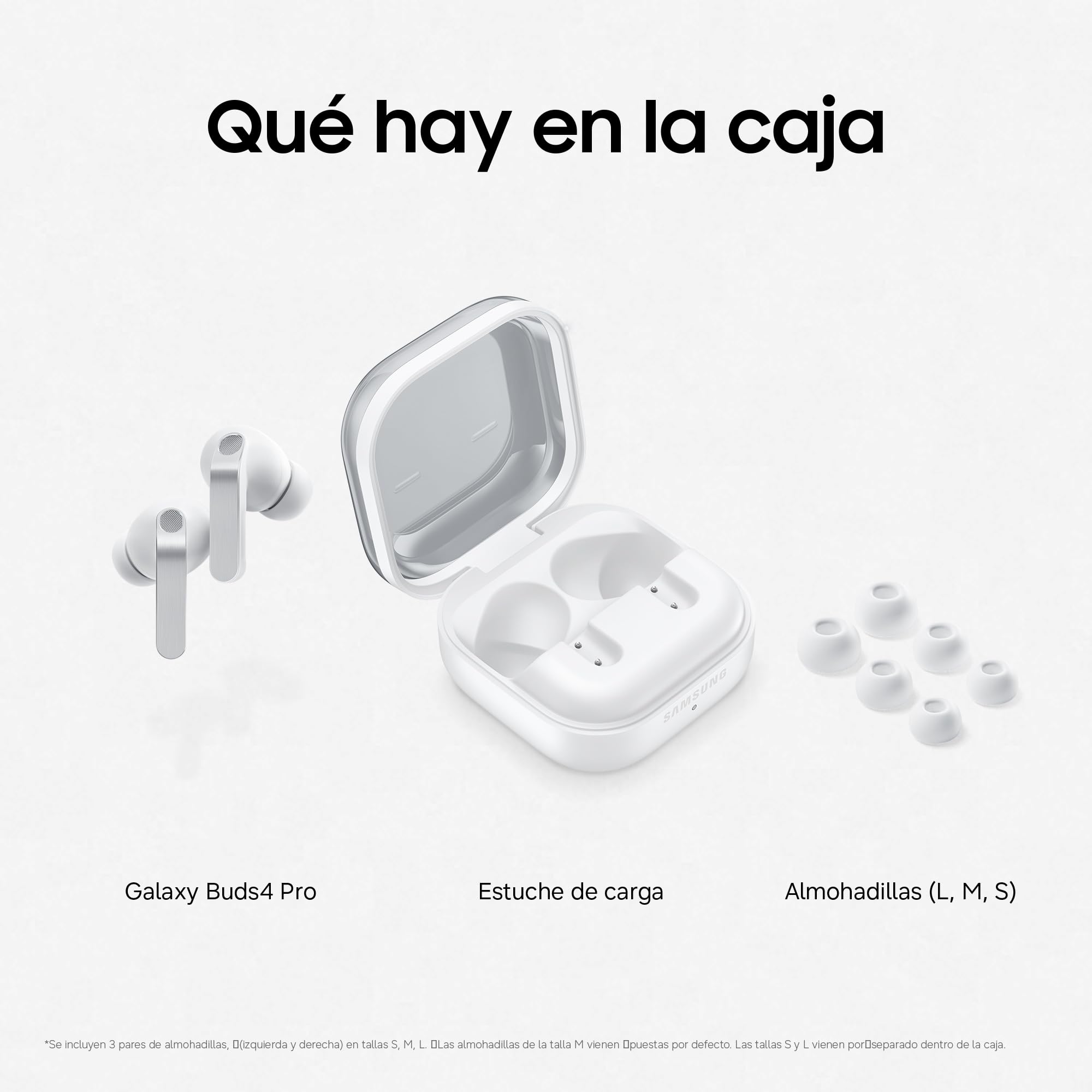 Samsung Galaxy Buds4 Pro, Auriculares Bluetooth, Audio Hi-Fi, Cancelación de Ruido Adaptativa, Llamadas súper claras, Agente IA, Garantía del Fabricante 3 Años+1 Año Extra, Blanco (Versión Española) — view 8