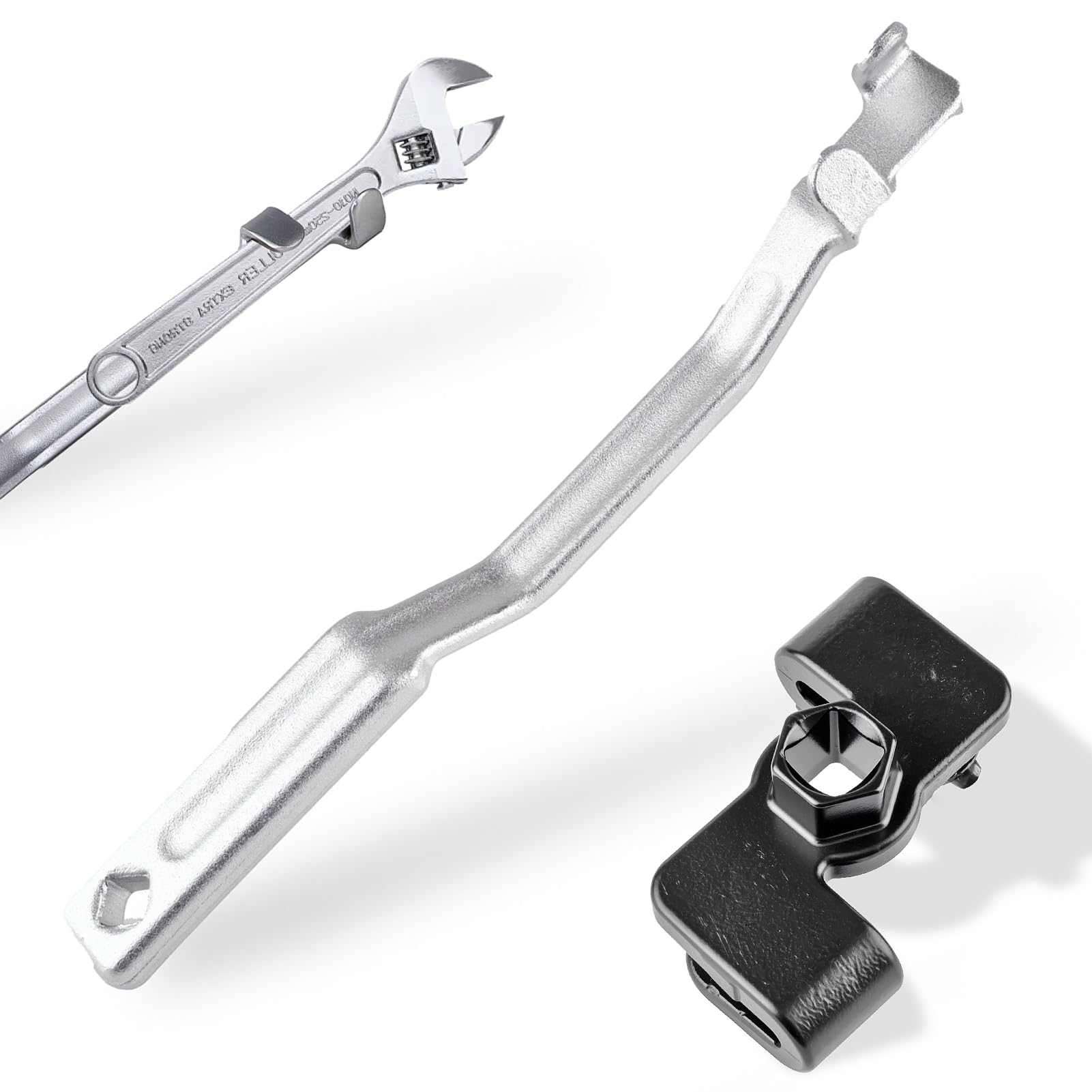 Yunziling 2pcs Wrench Extender Tool, Long 13.4’’ Wrench Extension for Easy to Leverage, Wrench Extender Adaptor for 1/2’’ Drive Breaker Bars/21 mm Hex