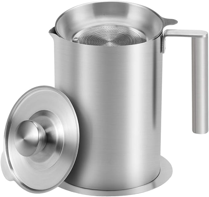 Sumerflos 1.8 L/1.9 Quart Stainless Steel Grease Strainer