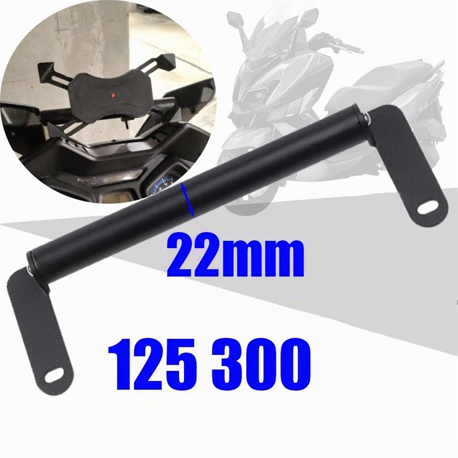 Supporto Per Telefono In Alluminio Per SYM Cruisym 125i/300 E Alpha 125 – Staffa Da Parabrezza Con Attacco Da 22 Mm Per Navigatore GPS - 4