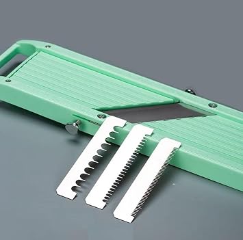 Handheld Mandoline Slicer for Kitchen Professional Slicer Vegetable Cutter | Includes 3 x Interchangeable Stainless Steel Blades