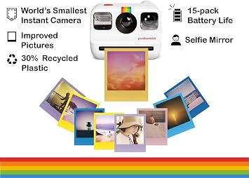 Polaroid Go Generation 2 Instant Film Mini Camera White Polaroid GO Color Film Double Pack, Hard Carrying Case, Lens Cleaning Cloth