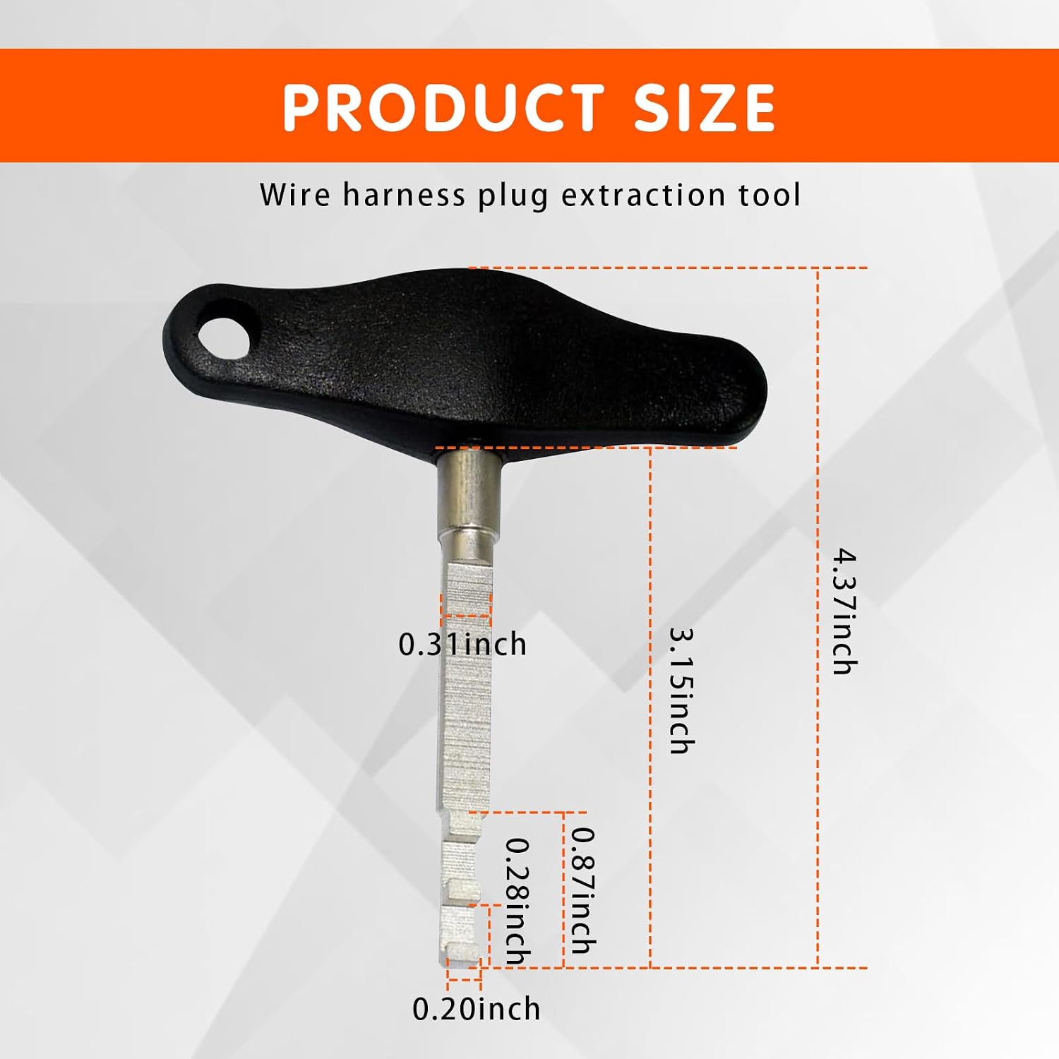 ijuicy Electrical Service Tool Connector Removal Tool, Wiring Harness Plug Extraction Tool, T-Shape Wiring Connector Removal Tools, Screw Removal Plug Extraction Tool for VW Audi (Black)