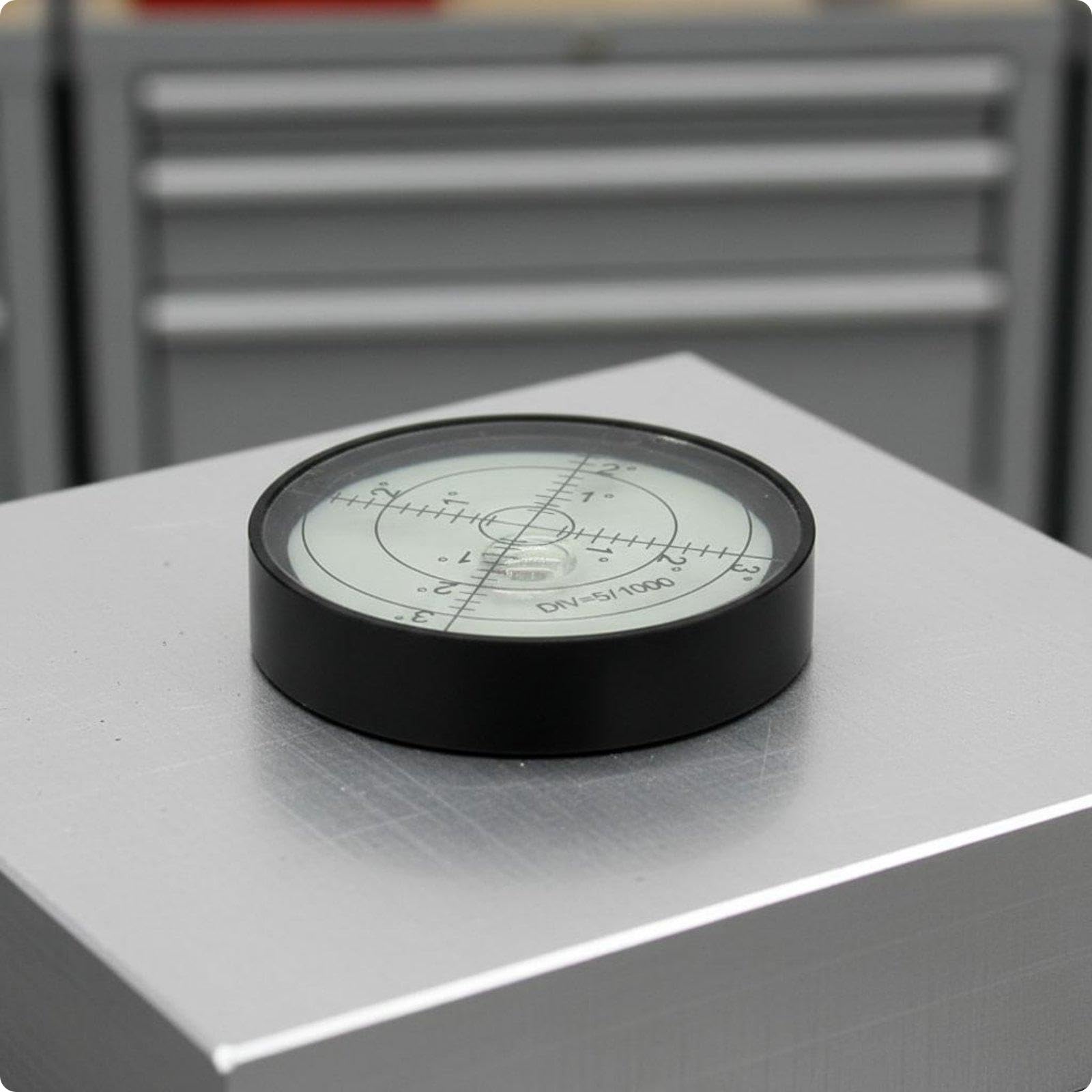 Circular Spirit Level Aluminum Alloy Round Bubble Level Universal Use Measuring Tool for Mechanics, Professionals, Machine Setup, Calibration 60x12mm Blk Glow 15-image-36