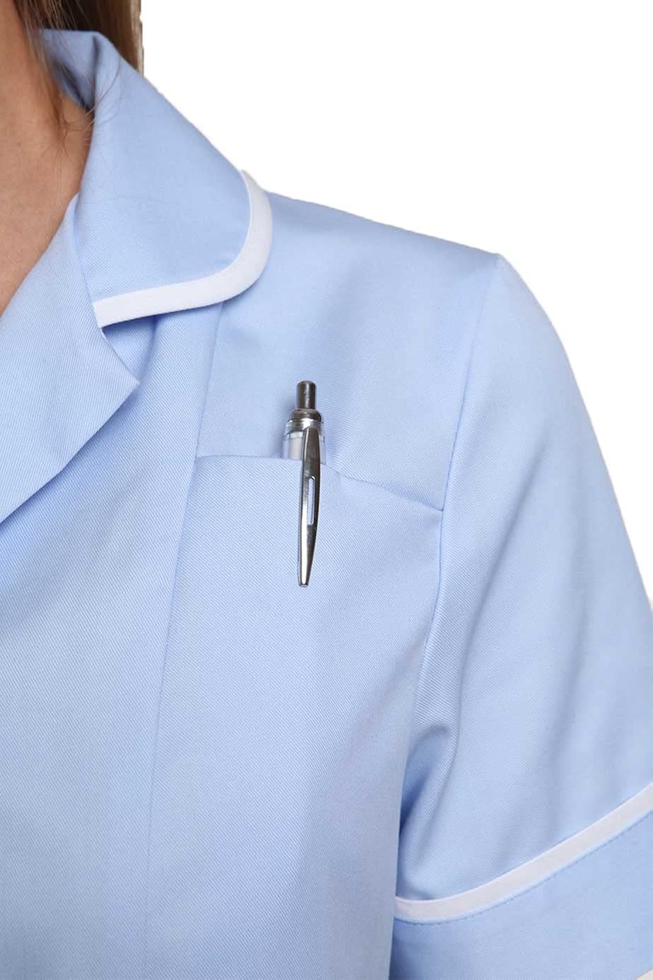 Women's Nightingale Healthcare Tunic Uniform 16 Sky Blue / White Trim