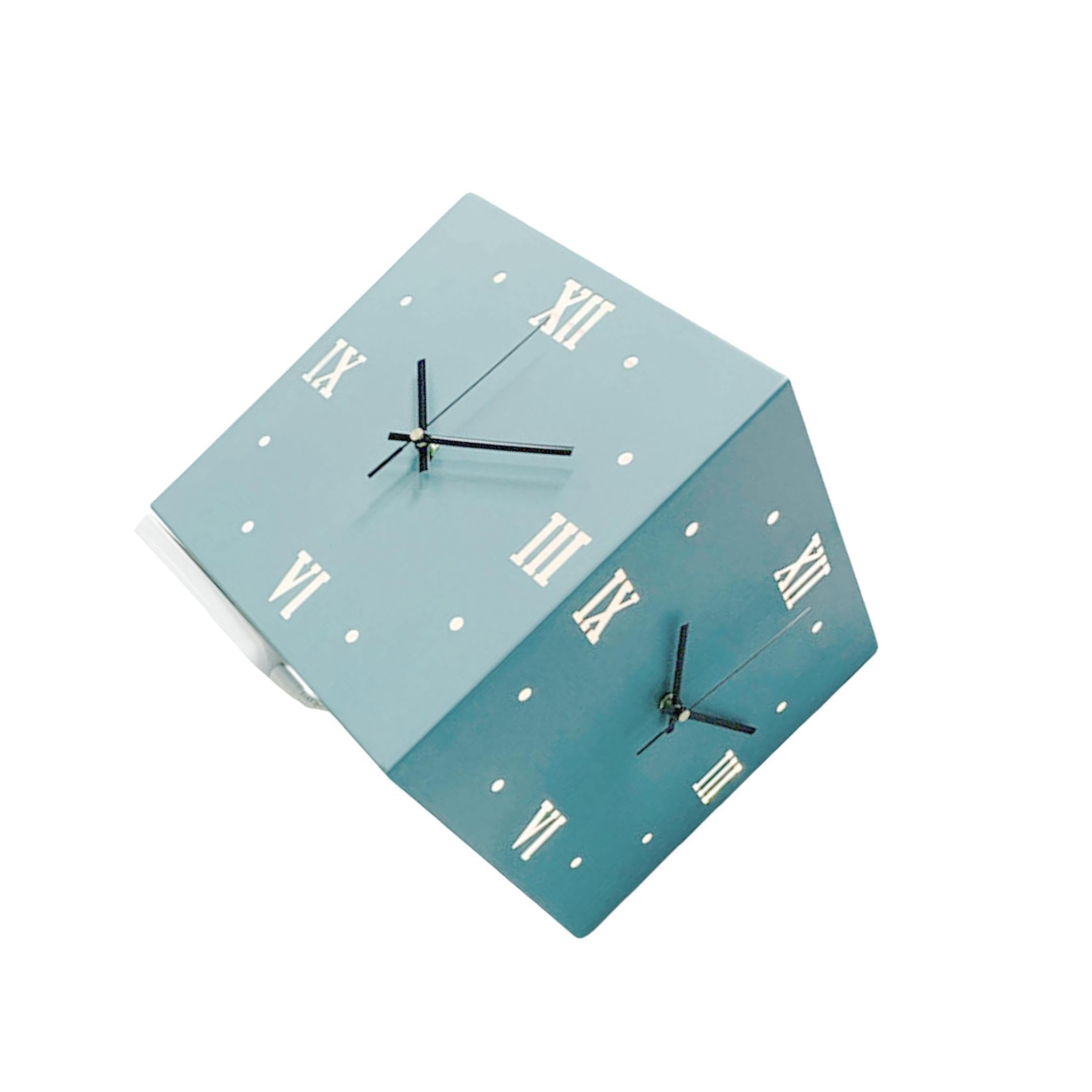 Horloge murale d'angle double face créative et simple pour salon et bureau