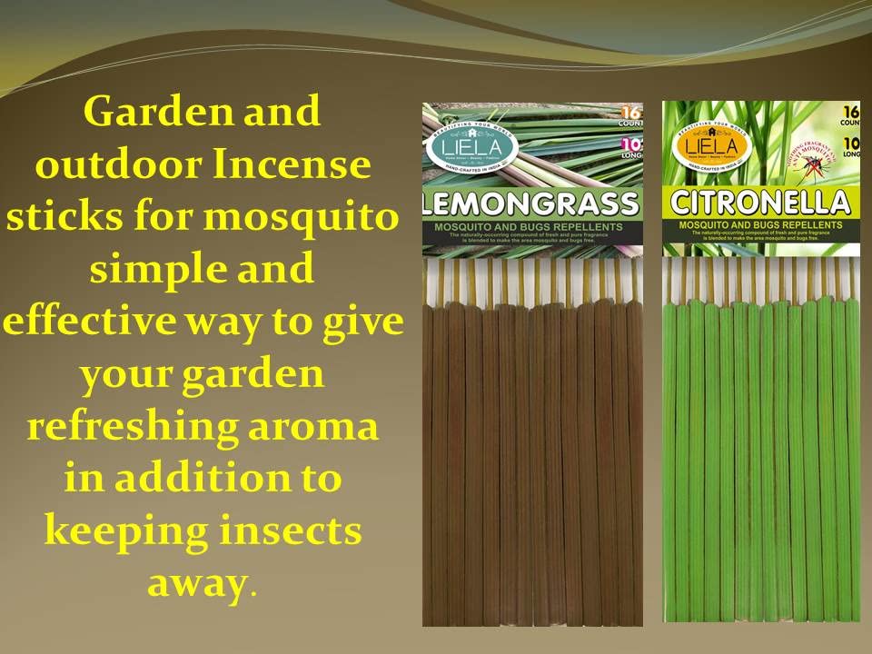Image of LIELA- Mosquito Repllent Incense Sticks 30 Sticks 10 inch in Natural Fragrance Citronella & Lemon Grass 15 Sticks Each -Set of 2. for Garden and Outdoor Machar Bhagoo for Peaceful Sleep 6 hour burning