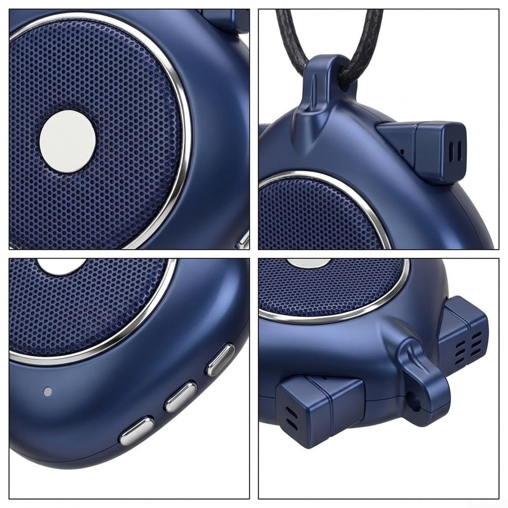 Altoparlante wireless portatile con tecnologia di traduzione live AI | Traduzione AI in tempo reale, supporta più lingue, uscita vocale chiara, connettività wireless, essenziale da viaggio (blu)