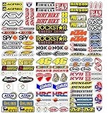  MAS DI VITALE MARIA ditta individuale Motorrad Aufkleber Sponsor 113 Stücke Aufkleber Motocross Grafiken Bike MTB Computer Roller Kit Modell Machen Vinyl Glänzend Berühmte Marken Pack (67x73 cm)