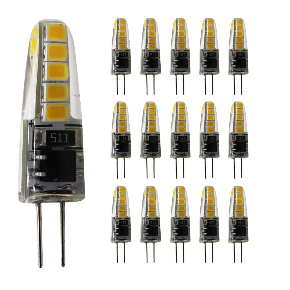 15 Pcs G4 220V LED Light Bulb 1.5W Warm White 3000K LED G4 Capsule 15W Halogen Lamp Replacement Chandelier