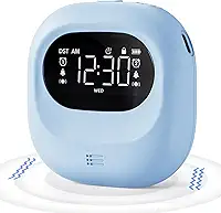 PPLEE Despertador vibratório alto sem fio para pessoas com sono pesado, surdos, deficientes auditivos, recarregável, bateria operada por bateria, embaixo do travesseiro, alarmes duplos, despertador