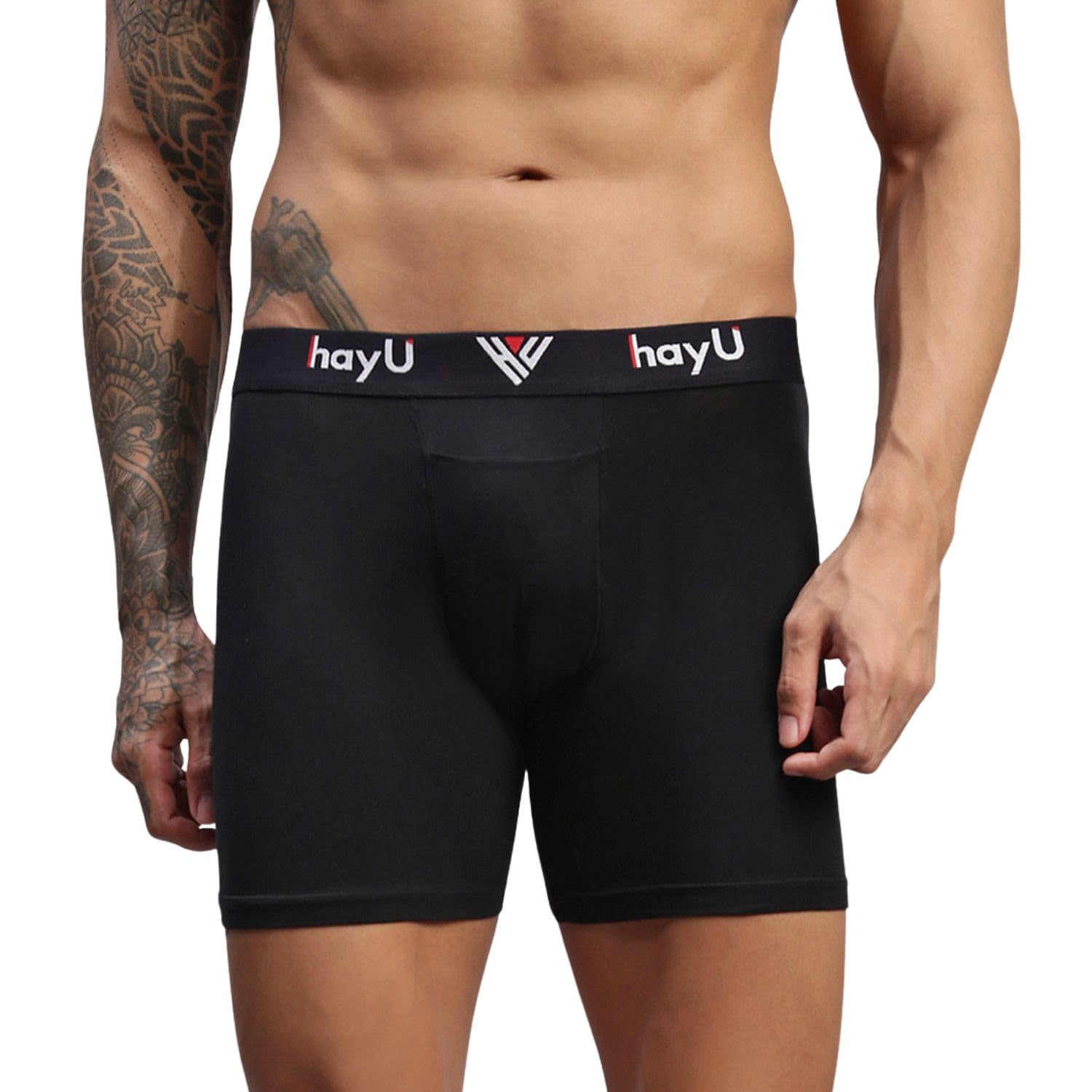 Phantom Black Men Cotton Strech Boxer Briefs-image-3
