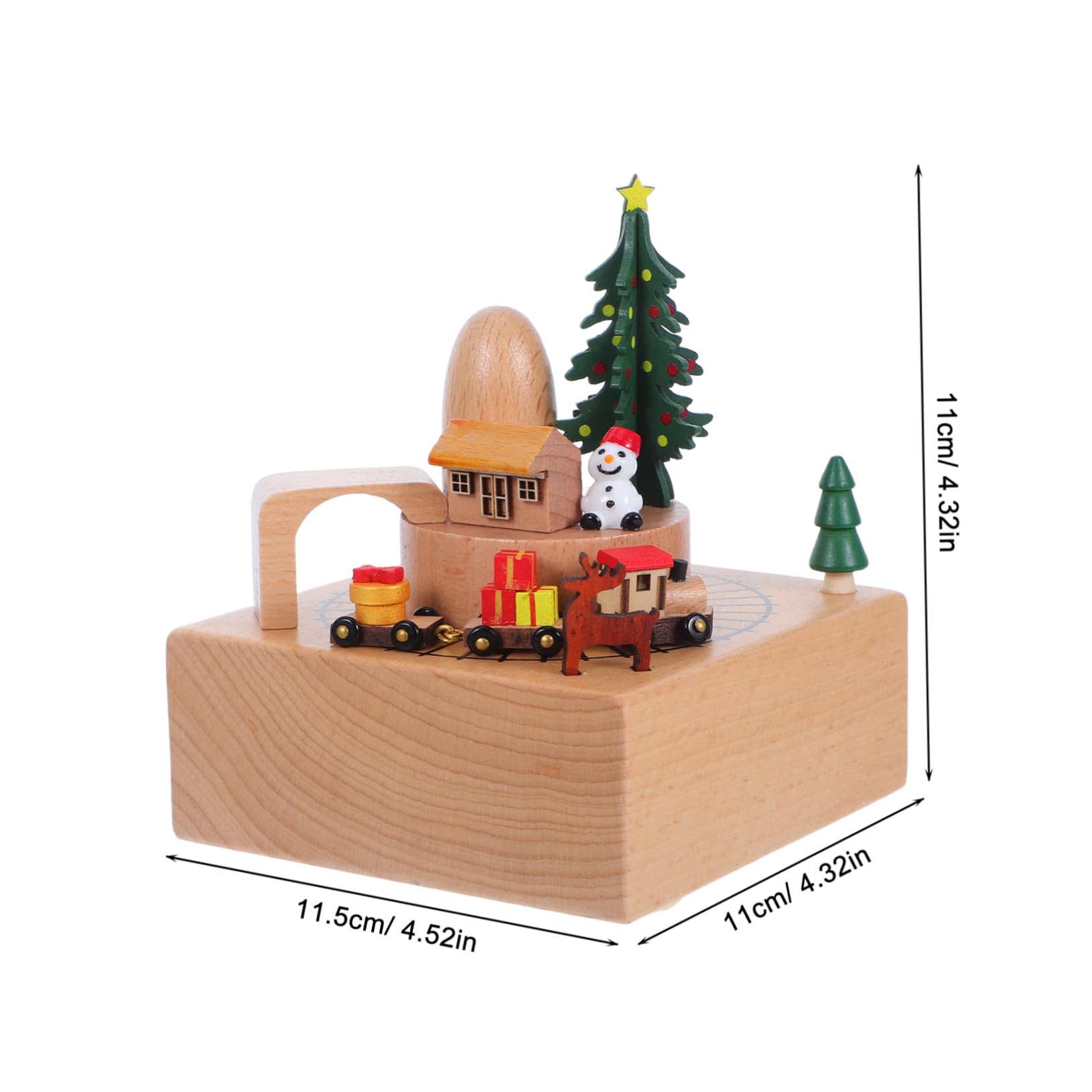Toyvian Carrusel de Caja de Música Giratoria Decoración Hogar Figura de Cumpleaños Reproduce Melodías Manivela