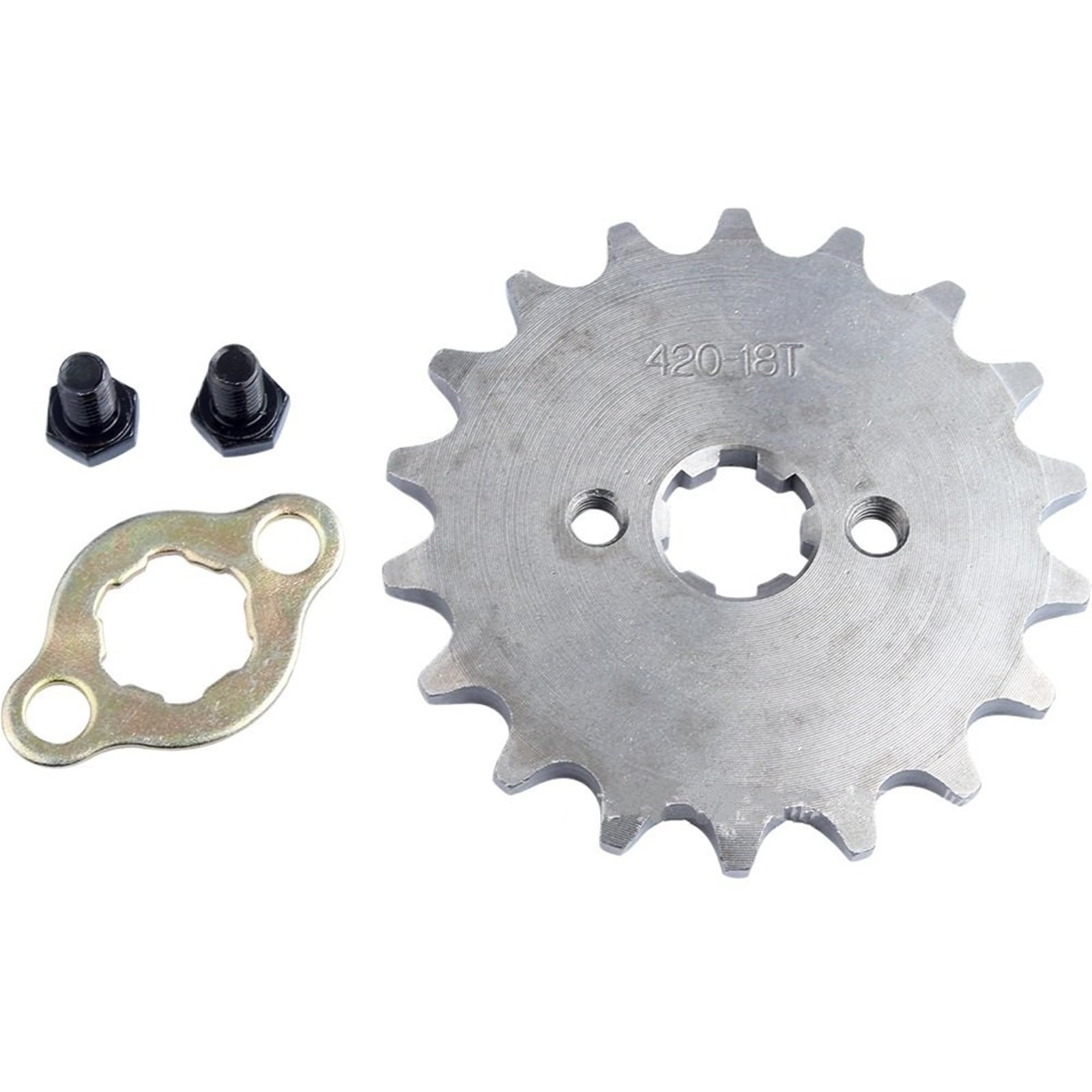 EJUOYO Chain Sprocket 420 10/12/13/14/15/16/17/18/19 Tooth Front Engine Sprocket 17mm For 70cc 110cc 125cc Pit Dirt Bike(18T)