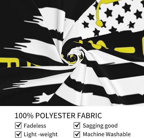 Miniatura 6 de Qauirfe Tapiz con diseño de bandera estadounidense de color dorado y amarillo con el número 911 para colgar en la pared sala de estar dormitorio