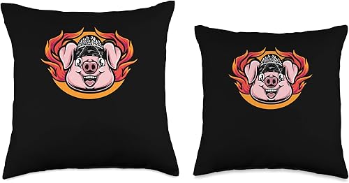 Vista 3 de Funny Mini Pig Cute Miniature Pig Owner Throw Pillow