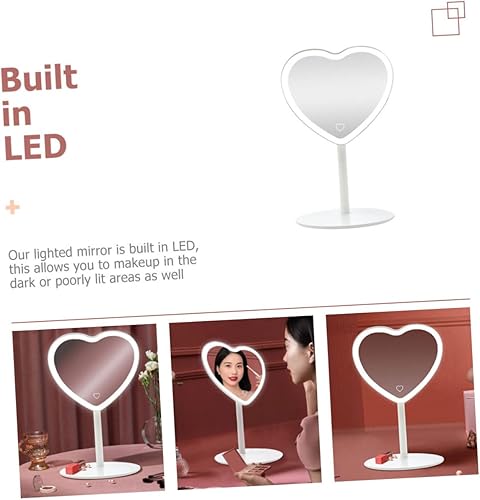 Miniatura 2 de NOLITOY Espejo de tocador con luces LED, espejo de maquillaje con luces, espejo de belleza, espejo de mesa, espejo de escritorio, elegante espejo de