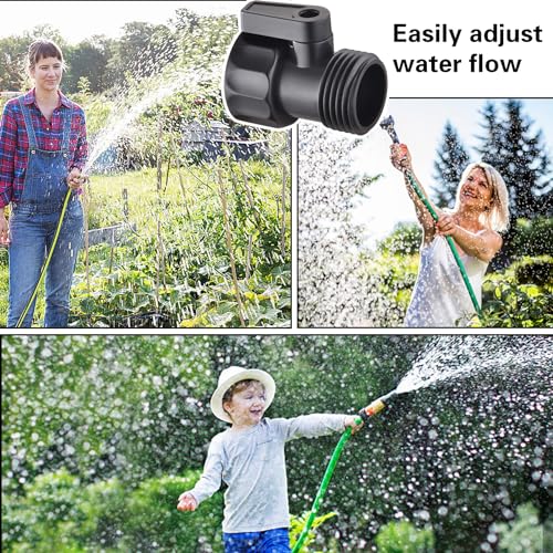 12 PCS 3/4\'\' Plastic Garden Hose Shut Off Valve,Water Shut-Off Ball Valve Thread Connector Coupling for Telescopic Water Pipe Water Gun Valve Control