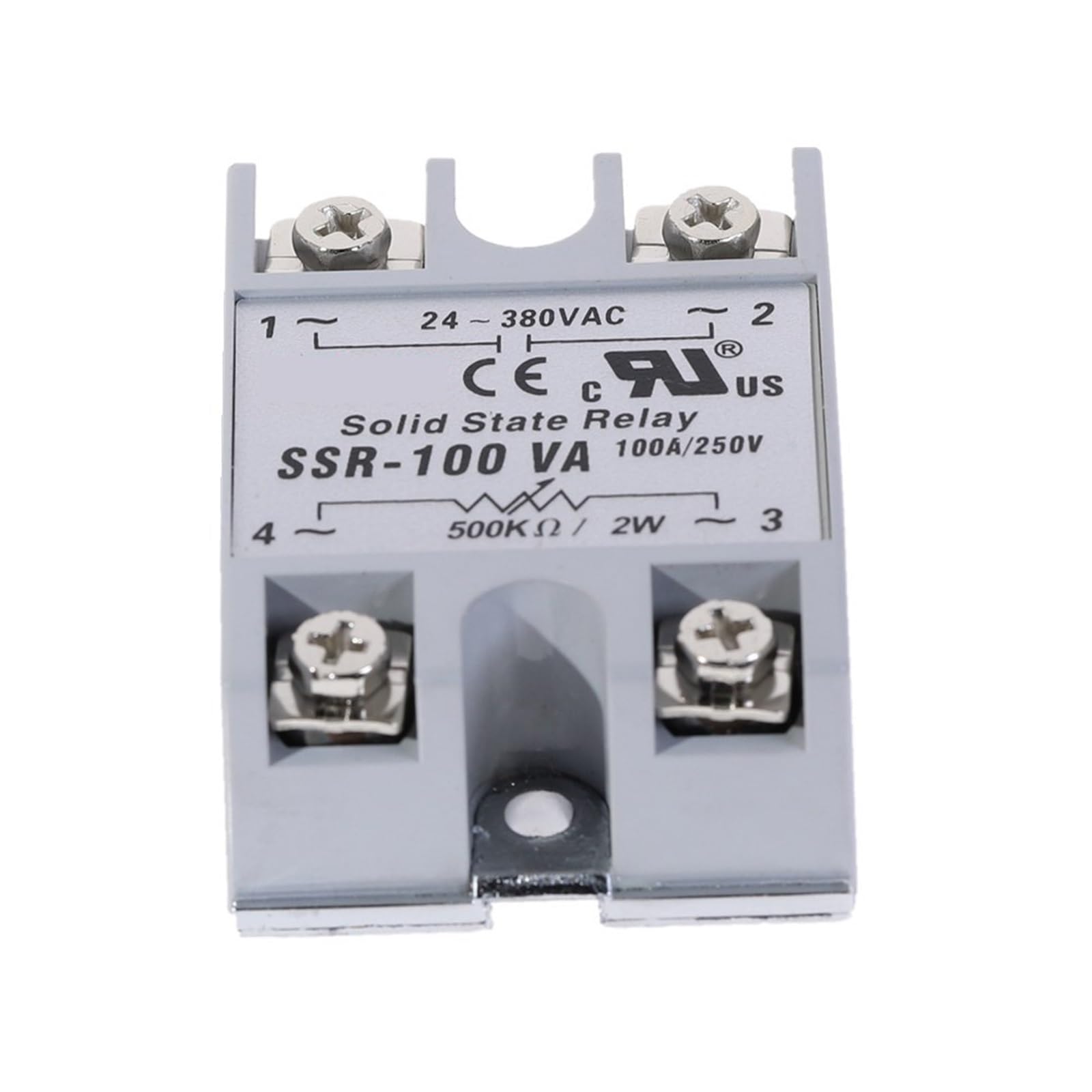1 módulo de relé de estado sólido SSR-100VA 100A Entrada de potenciómetro de control externo Salida de 24-380 V CA
