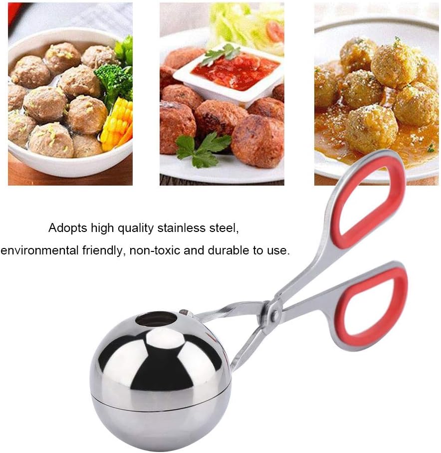 Agatige Nonstick Meatball Maker, Stainless Steel Meat Baller Ice Tongs Cake Pop Roller - Image 5