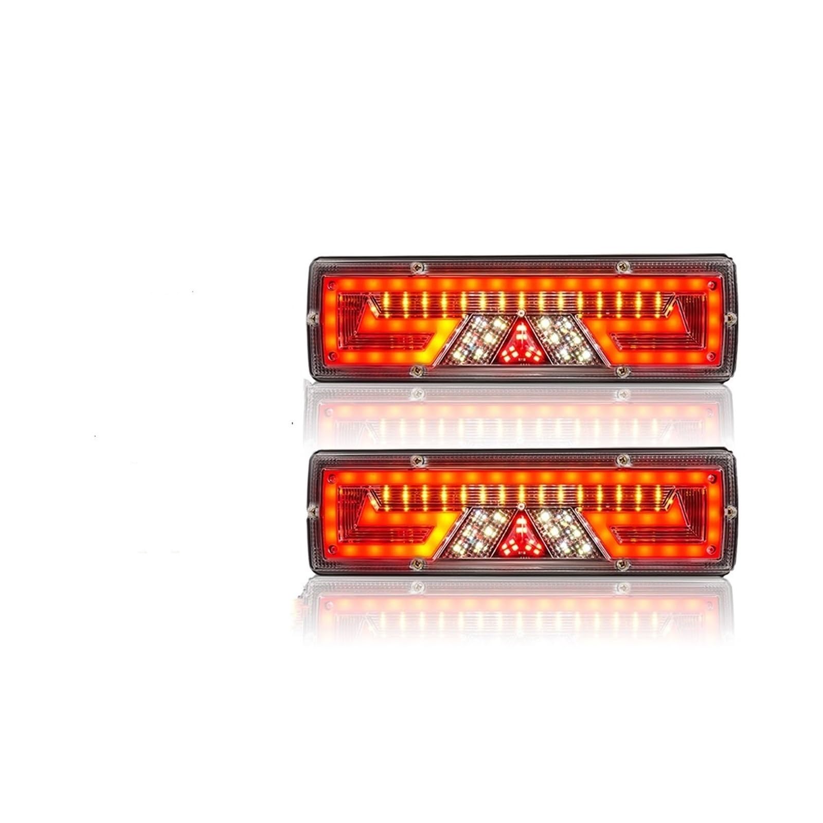 Genérico luz de freno Luces traseras de 12V y 24V para remolque, luces para camión, luz trasera, parada para lámpara indicadora marcha atrás, 2 uds bombilla de luz trasera