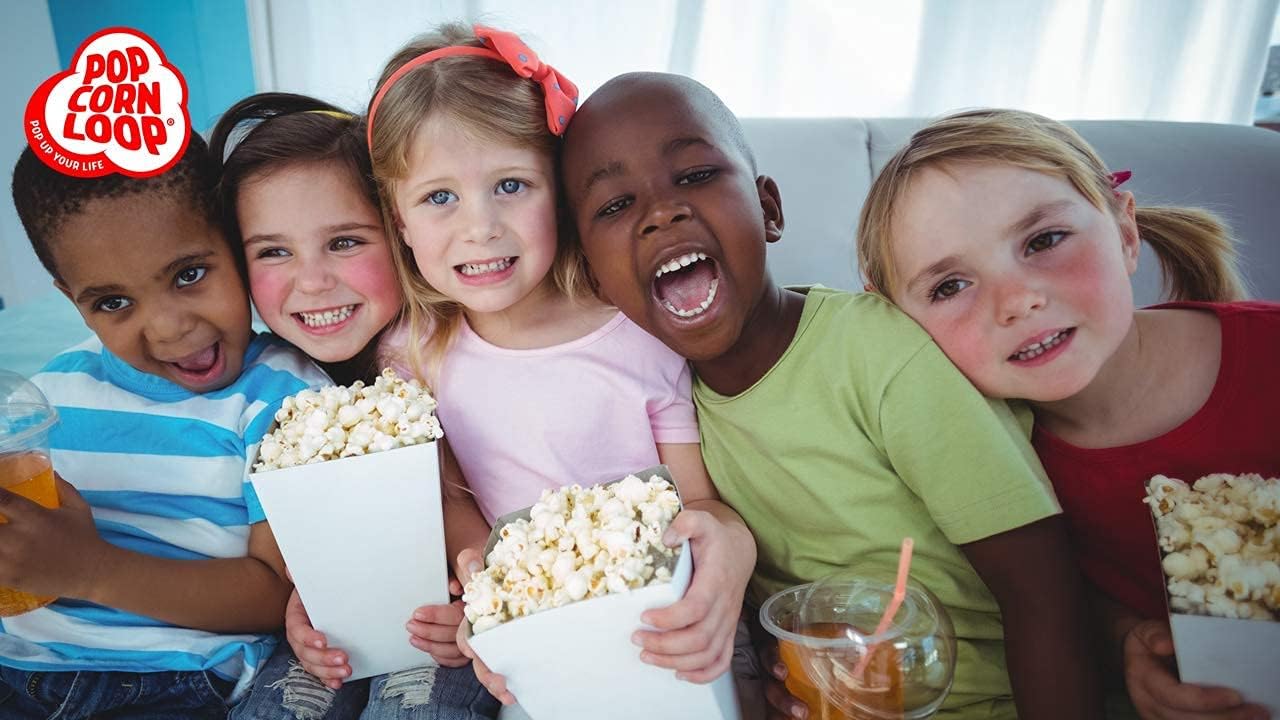 Popcornloop® Popcorn Sack Süß 2 Kilo inklusive 35 Stk. Popcorntüten Gratis Dazu Frisch und Verzehrbereit für Feste Events Veranstaltungen Partys Festivals (Süß, 2 kg)