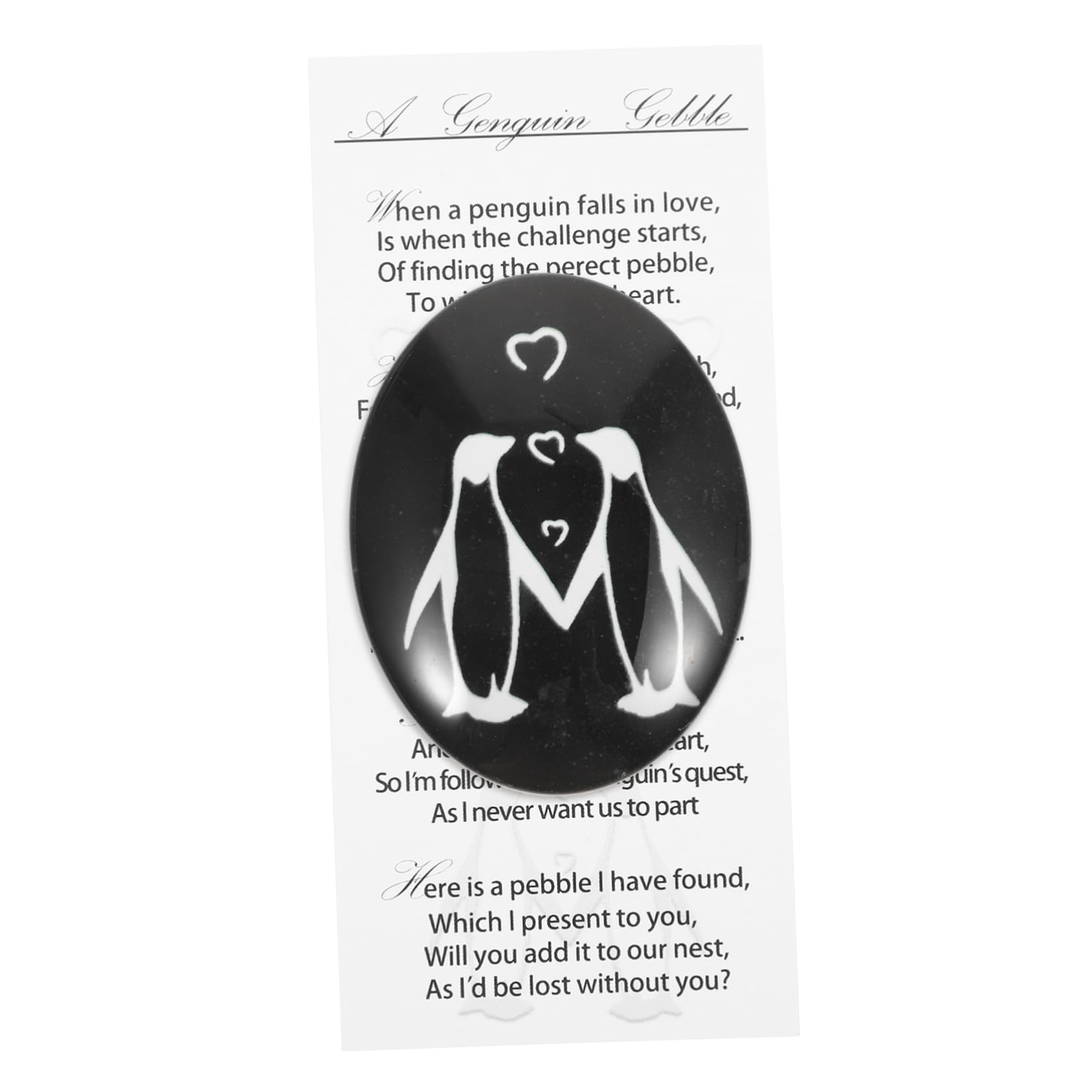 1 Set Penguin Token Crafts Desktop Penguin Pebble Creative Penguin Pebble Penguin Pebble Decor Festival Penguin Pebble Penguin Pebble Special Penguin Hug Love Glass Keepsake