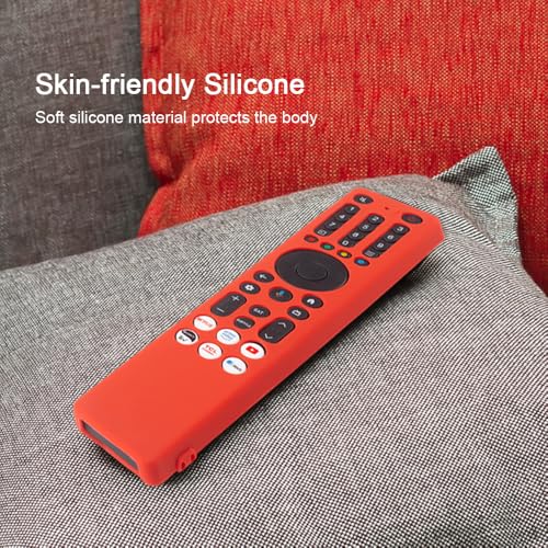 Image of Silicone TV Remote Cover Compatible with TCL Tv Remote RC833A 4K QLED Google TV Protective Case with Lanyard [Remote NOT Included] (2025-Grey)