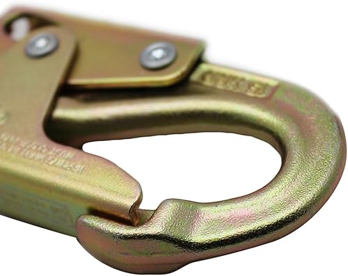 Miniatura 8 de Fusion Climb Cordón ajustable con cremallera de seguridad para caídas de 2 pies 24 x 1.75 pulgadas con ganchos de acero de 23 kN, color negro