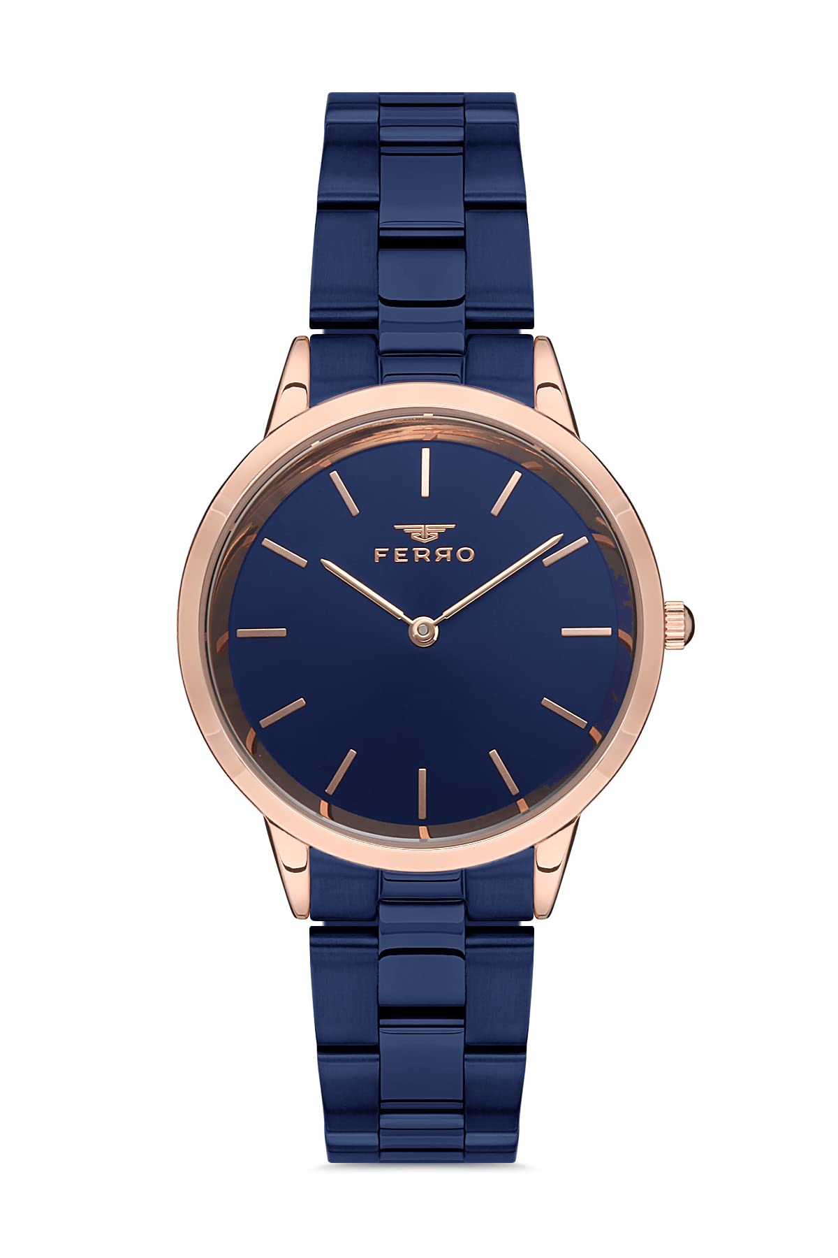 Ferro Analog Blue Dial Womens Watch-F21124A-T (B09RWL934C) Amazon Price History, Amazon Price Tracker