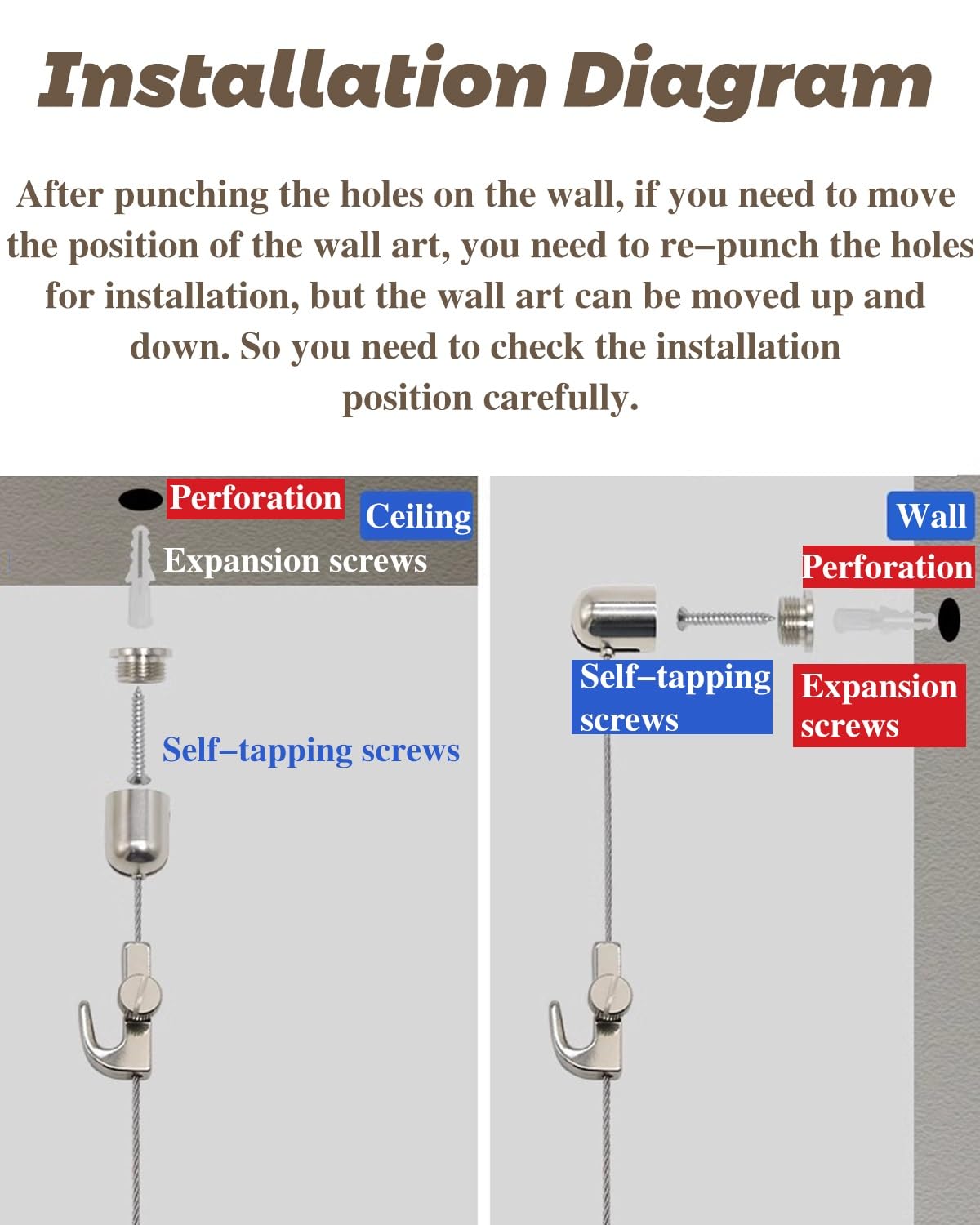 Colgar Cuadros Kit Resistente para Colgar Cuadros Que no Daña La Pared. Exhibición de Fotos para Fiestas con Clips. Perchero Decorativo para Colgar Obras de Arte en Paredes de Yeso.(8.2'/2.5m Cable)